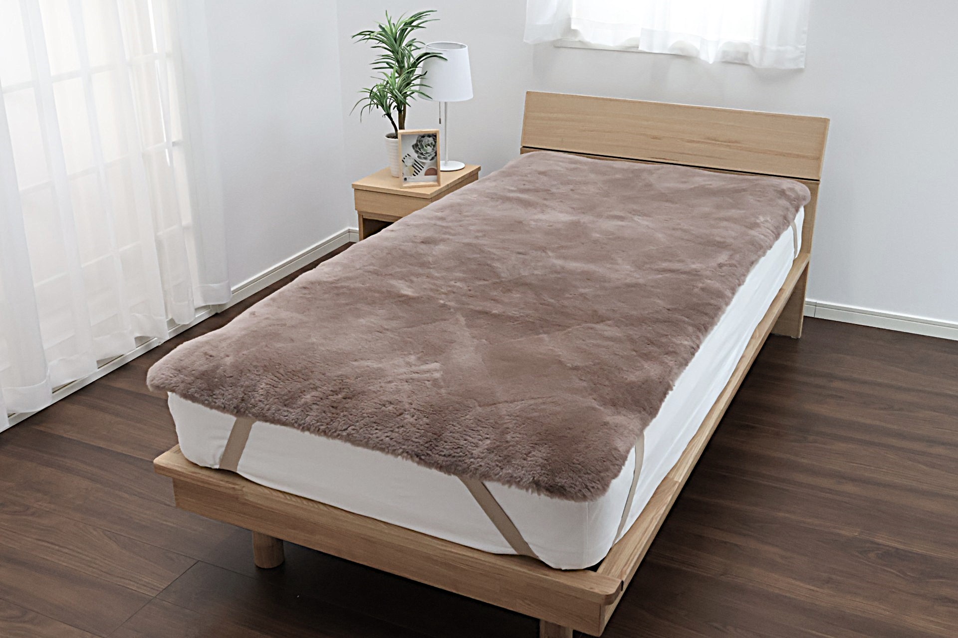 楽天市場】昭和西川 ムートンパッドシーツ ベージュ 100×200cm