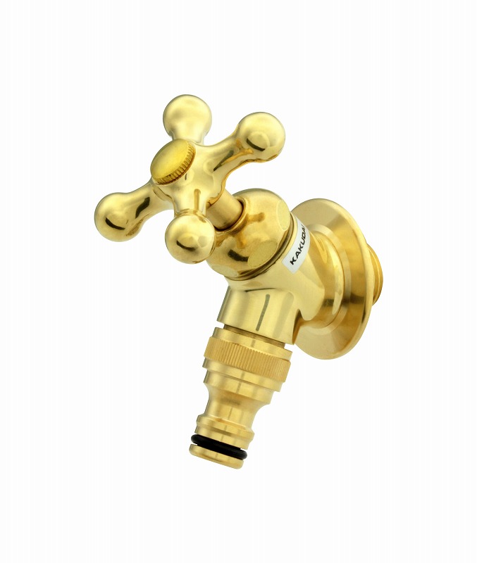 GAONA ガオナ KAKUDAI カクダイ 【GA-RA005】 ガーデン用水栓 コンパクト (オシャレ ワンタッチ接続用 ホース取付 アンティーク)