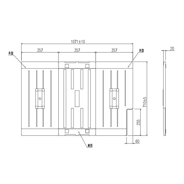INAX LIXIL【TB-110NKR】※組フタ 浴室 ホールインワン浴槽 Rタイプ 3枚組 リクシル