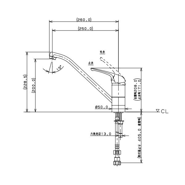 カクダイ シングルレバー混合栓 117-032 cenforpro.com