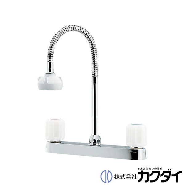 カクダイ KAKUDAI【151-017】2ハンドル混合栓(シャワーツキ)｜施主のミカタ