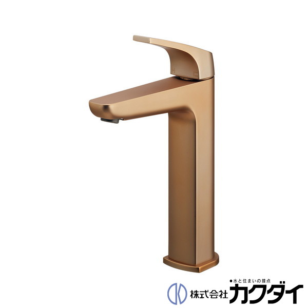 カクダイ KAKUDAI【183-357B-GB】シングルレバー混合栓(ミドル) シャンパンゴールド 混合水栓 蛇口 旧品番183-318-GB