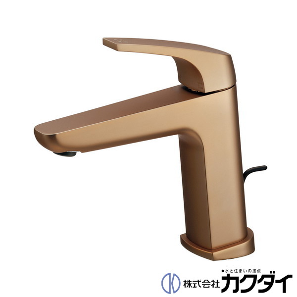 カクダイ KAKUDAI【183-357AH-GB】シングルレバー混合栓 シャンパンゴールド 混合水栓 蛇口 旧品番183-353-GB