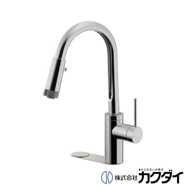 カクダイ KAKUDAI【187-001】シングルレバー混合栓(シャワー･汚レ隠シプレートツキ)｜施主のミカタ 24,748円