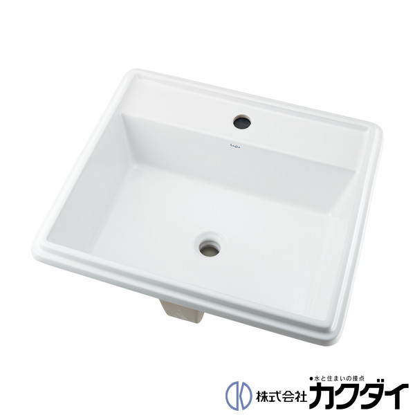 カクダイ KAKUDAI※メーカー直送のみ※【493-151】※角型洗面器 1ホール