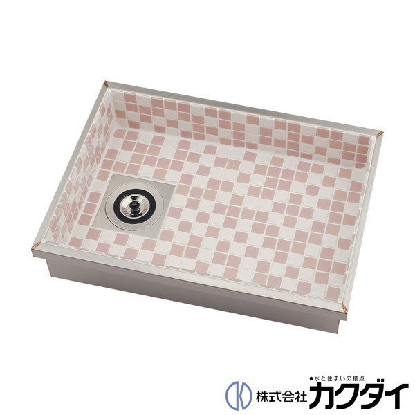 カクダイ KAKUDAI※製造会社直送のみ※【493-218-PM】※食洗面器(瓦貼リ) サクラ色入り合わせる
