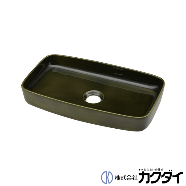 カクダイ KAKUDAI※製造会社直送のみ※【493-231-GR】※角型幼児用便器器 茶 瀬戸もの製（美濃焼）