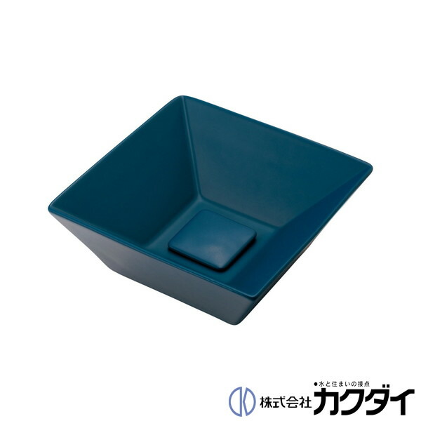 カクダイ KAKUDAI※メーカー直送のみ※【493-240-B】※角型手洗器 マットネイビー 陶器製