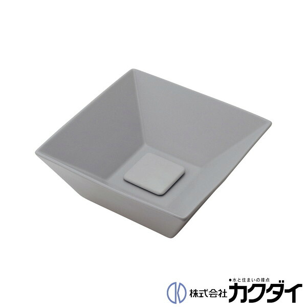 カクダイ KAKUDAI※メーカー直送のみ※【493-240-GY】※角型手洗器 マットグレー 陶器製