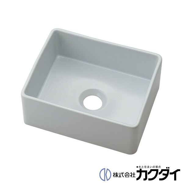 カクダイ KAKUDAI※メーカー直送のみ※【493-245-MW】※角型手洗器 マットホワイト 陶器製（美濃焼）