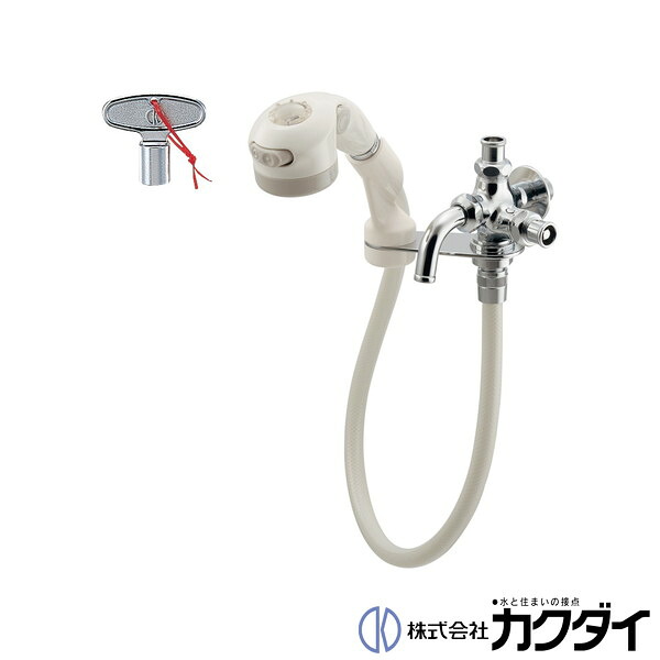 カクダイ KAKUDAI【704-152-13】共用ペット用双口水栓