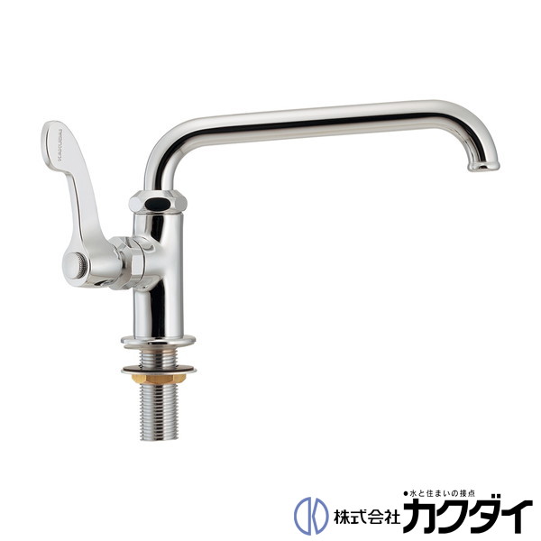 カクダイ KAKUDAI【724-735-13QR】厨房用左ハンドル立形自在水栓