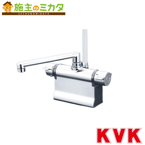 KVK 【KF3011ZT】 デッキ形サーモスタット式シャワー 190mmパイプ仕様