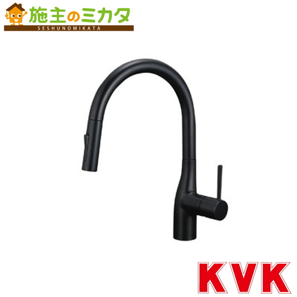 KVK【KM6061ZVECM5】シングルシャワー付混合栓（ｅレバー・回転規制）マットブラック 寒冷地用 混合水栓 蛇口