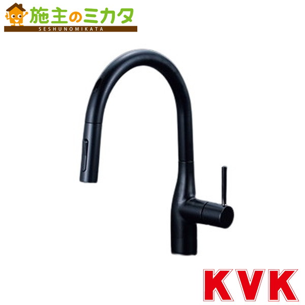 KVK【KM6071ZECM5】シングルシャワー付混合栓（センサー付）（ｅレバー）マットブラック 寒冷地用 混合水栓 蛇口