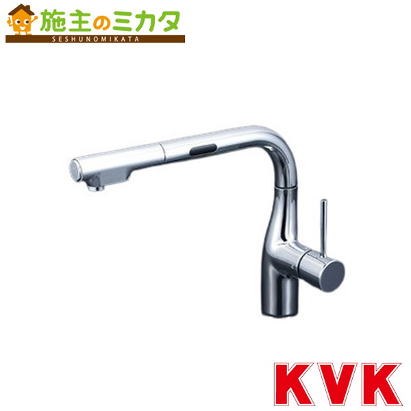 KVK【KM6111ZDEC】シングルシャワー付混合栓（センサー付）（ｅレバー）　電池 寒冷地用 混合水栓 蛇口