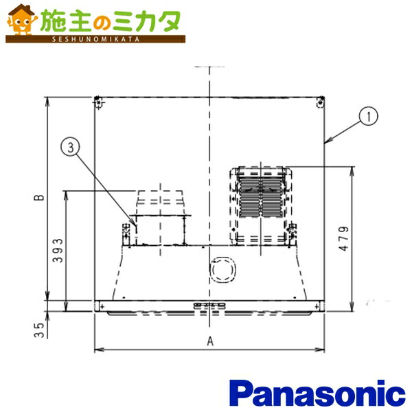 パナソニック 換気ファン 領域ボンネット スマートスクエアフード用同時給排社会的単位 【FY-MS766E-S】※ 本体別売り 75珊幅 対応吊戸棚高さ：70珊用