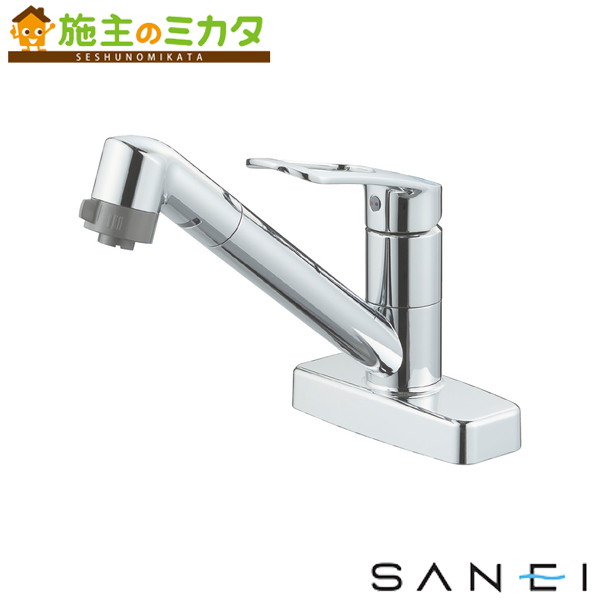 三栄水栓 SANEI【K7711MEK-13】シングル台付うつり変わりシャワー練り合わせる栓 花・ガーデン・DIY-キッチン用設備-木材・建築資材・設備