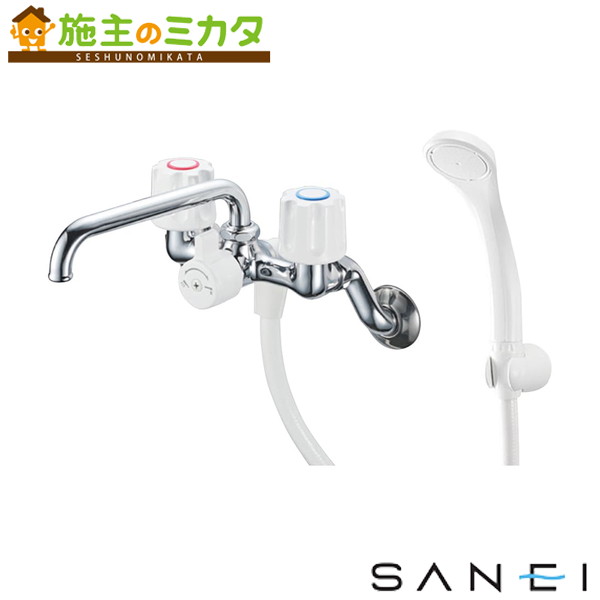 三栄水栓 SANEI【SK21-W-13】ツーバルブシャワー混合栓｜施主のミカタ
