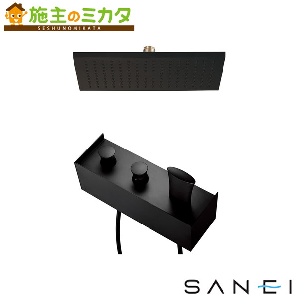 三栄水栓 SANEI【SK9891-1S-MDP-13】サーモシャワー混合栓(オーバーシャワーヘッド付)