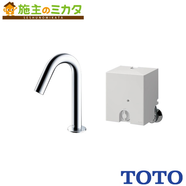 TOTO 台付自動水栓 アクアオート【TLE26SS2W】コンテンポラリタイプ 発電タイプ サーモスタット混合水栓