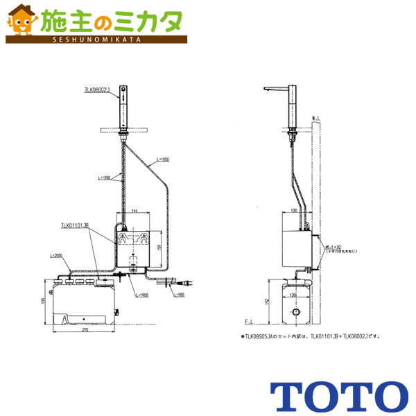 TOTO 自動小銃水石ケンふり出し栓【TLK08S05JA】 オートソープディスペンサー 旧品番：TLK08S05J