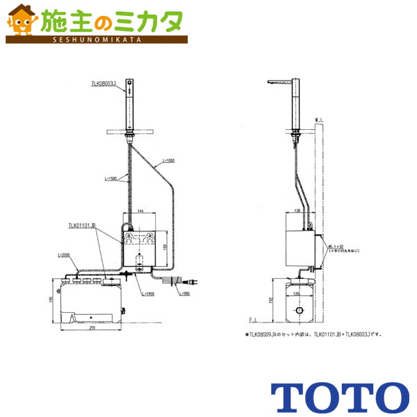 TOTO 自動小銃水石ケンふり出し栓【TLK08S09JA】 オートソープディスペンサー 旧品番：TLK08S09J