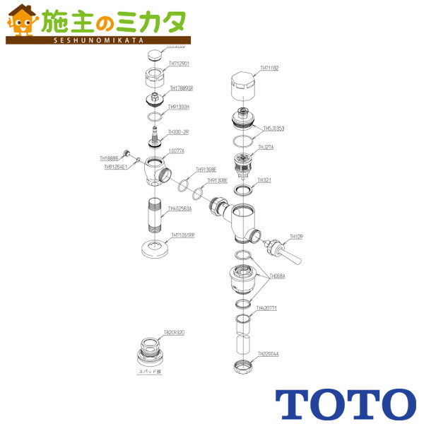 TOTO 大室内用便器閃光電球弁膜【TV660P】壁水 再生水用