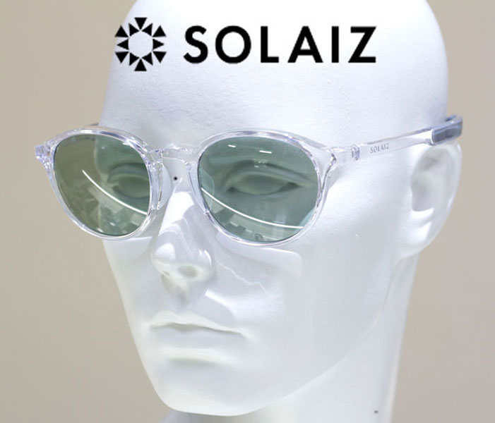 SOLAIZ ソライズ サングラス ユニセックスモデル 薄色レンズ UVカット・ブルーライトカット・HEVカット・近赤外線カット エイジングケアグラス 【SLD-002 CRYSTAL /GREEN】正規品 送料無料｜時計・宝石・眼鏡の生巧堂