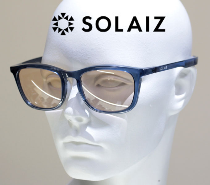 SOLAIZ ソライズ サングラス ユニセックスモデル 薄色レンズ UVカット・ブルーライトカット・HEVカット・近赤外線カット エイジングケアグラス 【SLD-003 INDIGO/L.BR】正規品 送料無料