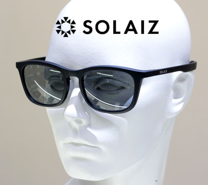SOLAIZ ソライズ サングラス ユニセックスモデル 偏光レンズ UVカット・ブルーライトカット・HEVカット・近赤外線カット エイジングケアグラス 【SLD-003 Matt BK / 偏光 GRY】正規品 送料無料｜時計・宝石・眼鏡の生巧堂