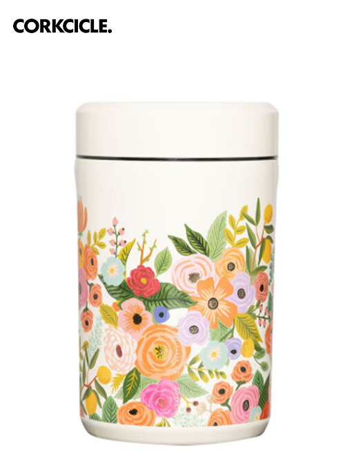 【送料無料】CORKCICLE コークシクル Keep Fresh Canister - 12oz Rifle Paper - Garden Party Cream タンブラー 水筒 おしゃれ マイボトル 保冷 保温 軽量 ステンレスボトル おしゃれ アウトドア レジャー キャンプ グランピング