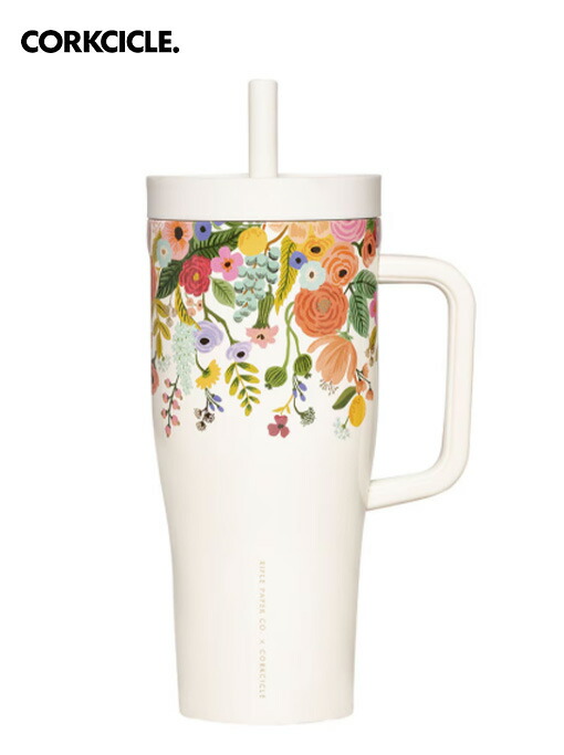 【貨物輸送無料】CORKCICLE コークシクル Cruiser - 22薬局衡オンス Rifle Paper - Garden Party Cream タンプラー 吸い筒  今めかしい マイ瓶 保冷 保温 軽さ ステンレス鋼瓶 今めかしい アウトドア 余暇 難民キャンプ グランピング