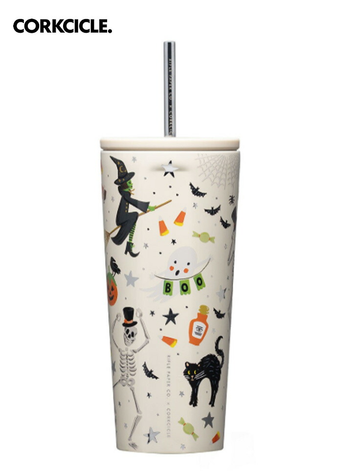 【貨物輸送無料】CORKCICLE コークシクル Cold Cup - 24薬局衡オンス Rifle Paper - Halloween Parade タンプラー 吸い筒  今めかしい マイ瓶 保冷 保温 軽さ ステンレス鋼瓶 今めかしい アウトドア 余暇 難民キャンプ グランピング