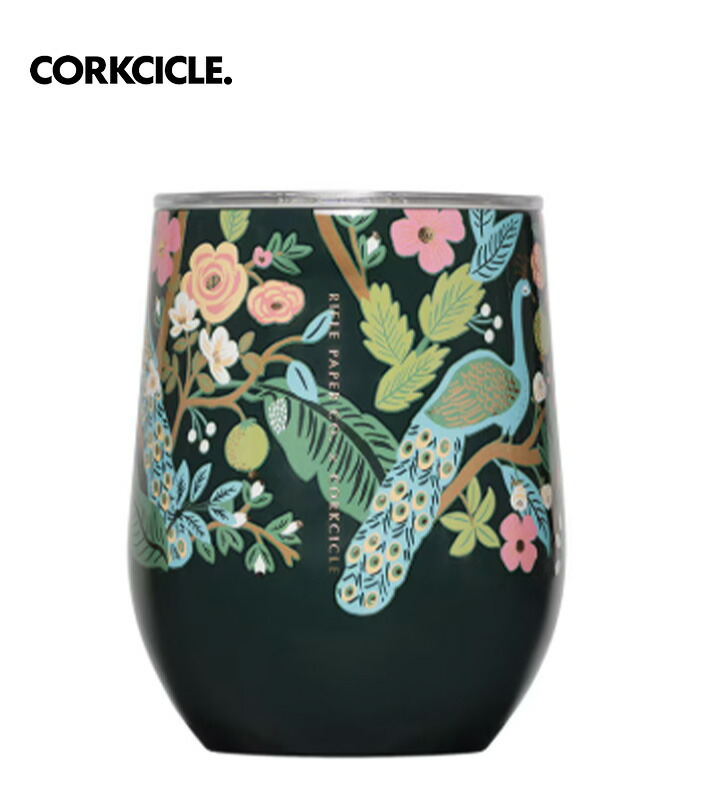 【貨物輸送無料】CORKCICLE コークシクル Stemless - 12薬局衡オンス Rifle Paper 水呑み 吸い筒  今めかしい マイ瓶 保冷 保温 軽さ ステンレス鋼瓶 今めかしい アウトドア 余暇 難民キャンプ グランピング