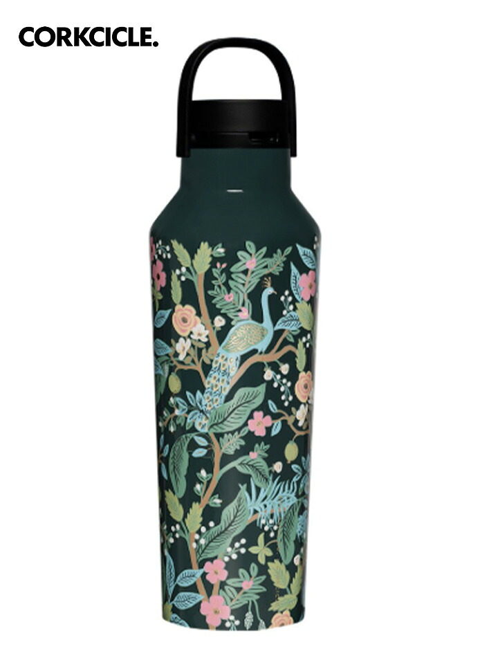 【送料無料】CORKCICLE コークシクル Sport Canteen - 20oz Rifle Paper - Peacock Blue タンブラー 水筒 おしゃれ マイボトル 保冷 保温 軽量 ステンレスボトル おしゃれ アウトドア レジャー キャンプ グランピング