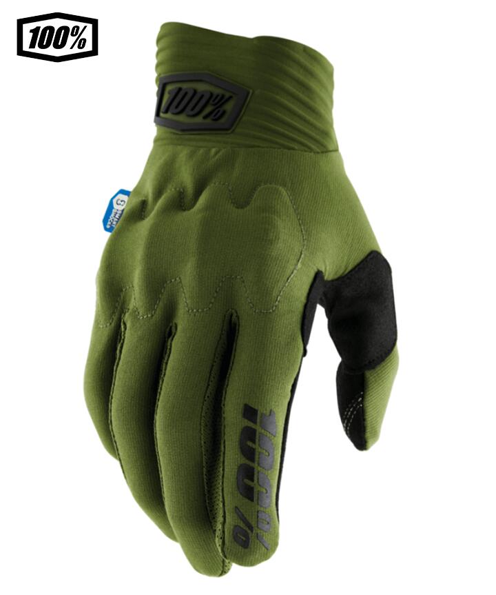 【送料無料】100％ ワンハンドレットパーセント COGNITO SMART SHOCK モトクロス／MTB用グローブ　Army Green　1s10014-00025