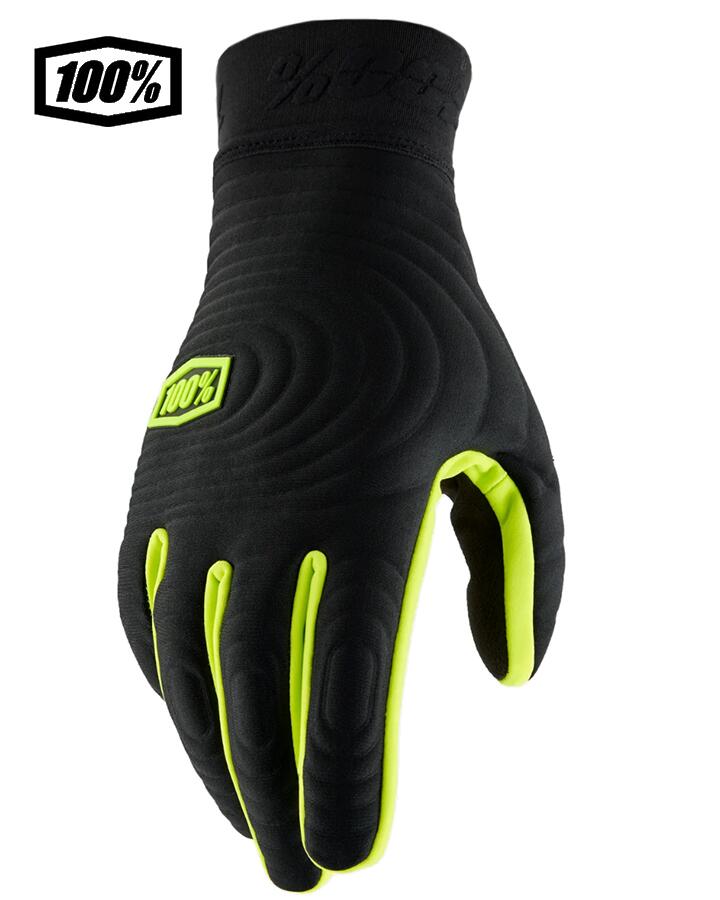 【送料無料】100％ ワンハンドレットパーセント BRISKER XTREME モトクロス／MTB用グローブ　Black/Fluo Yellow　1s10030-00001｜e-ShopSmart