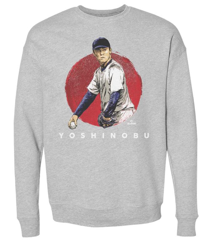 【送料無料】山本由伸 ドジャース Yoshinobu Yamamoto Los Angeles D Sun WHT 野球 長袖　スウェット メンズ ユニセックス メジャーリーガー カジュアル スポカジ 普段着 スポーツウェア トレーニングウェア ランニング
