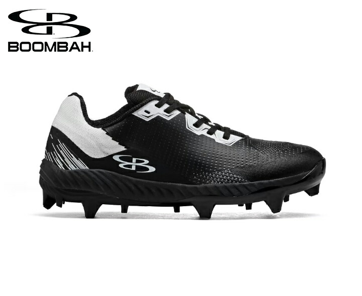 ブーンバー Boombah メンズインパルスモールドクリート Mens Impulse Pureknit Molded Cleat ブラックホワイト 野球スパイク 野球 スパイク ベースボール スポーツ 運動 シューズ 靴|e-ShopSmart