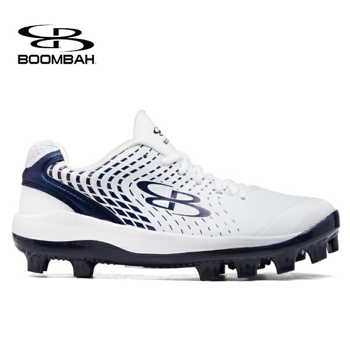 ブーンバー Boombah メンズダートパースートモールドクリート Mens Dart Pursuit Molded Cleat ホワイトネイビー 野球スパイク 野球 スパイク ベースボール スポーツ 運動 シューズ 靴