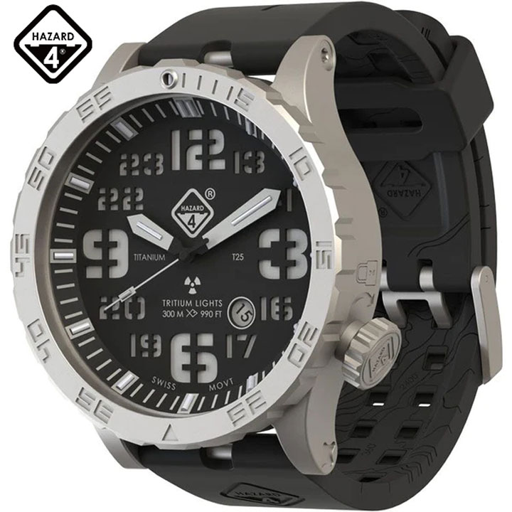 HAZARD4 ハザード4 HWD BLACKTIE チタン トリチウム ダイバーズウォッチ 登山 ハイキング 山登り アクティビティ アウトドア サバゲー サバイバル