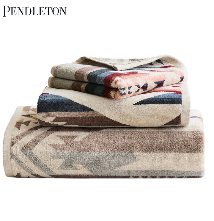 PENDLETON ペンドルトン JACQUARD BATH TOWEL 3 セット タオル ビーチタオル 大判タオル お風呂 プール 入浴 ボヘミアン カジュアル｜e-ShopSmart