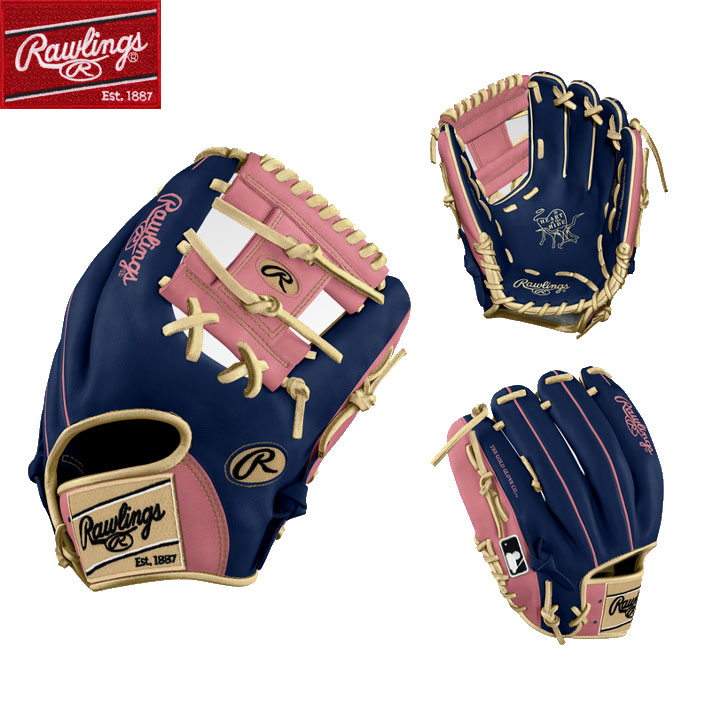 送料無料 【海外モデル】Rawlings ローリングス グラブ 野球 硬式 軟式 内野手用 HOH (Heart of the Hide) 右投げ用 11.5インチ PRO204-2画像