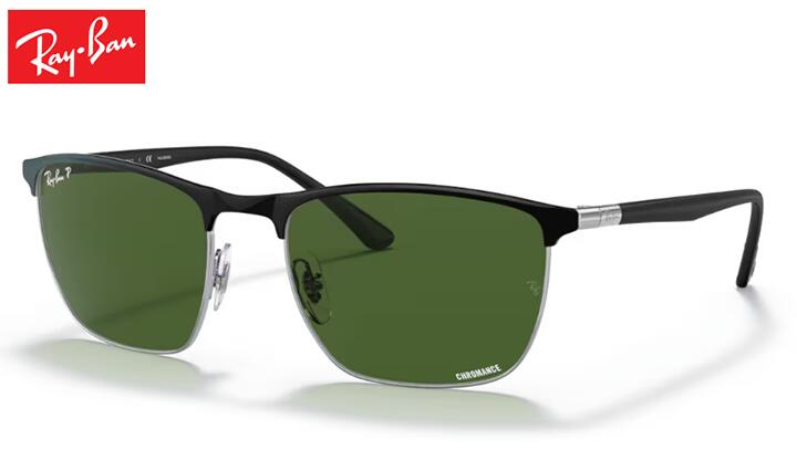レイバン Rayban RB3686 CHROMANCE 自然調整能力のあるノーズパッド 黒眼鏡