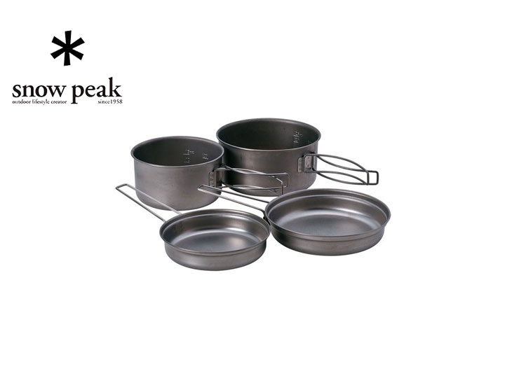 snow peak チタン クッカーセット 3点セット 楽天市場】snow peak スノーピーク Titanium 3 Piece Cookset