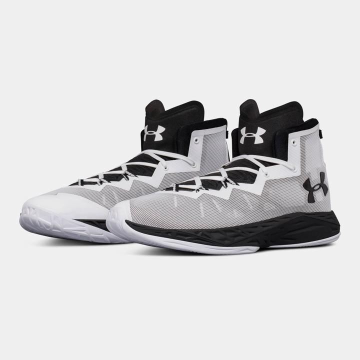 under armour basketball shoes black and white