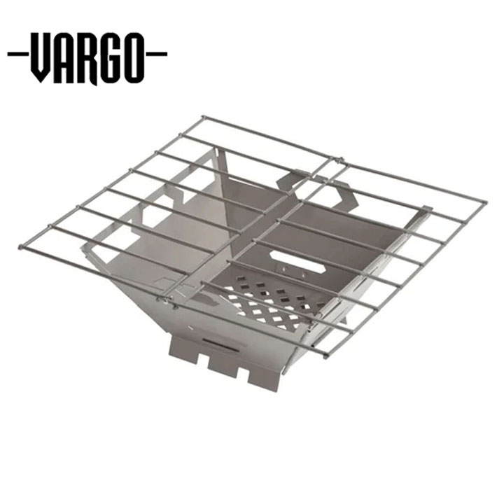 VARGO バーゴ FIRE BOX GRILL  ファイヤーボックスグリル ステンレス鋼 かがり火台 暖房器 煮炊き物の具 超軽さ 最低限度 山登り 山歩き クライミング 難民キャンプ アウトドア アウトドア歯車 歯車 グランピング 露営 車中泊 焚き火台-アウトドア
