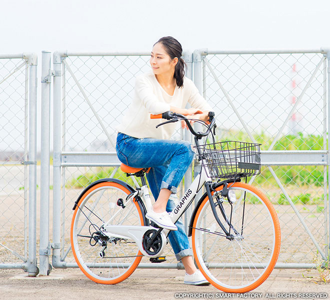メンズ 楽天市場 折りたたみ自転車 ママチャリ 26インチ 全6色 カゴ付 ライト 鍵 シマノ製6段ギア メンズ レディース 自転車 折り畳み シティサイクル かわいい おしゃれ 自転車 女の子 自転 ホームセン