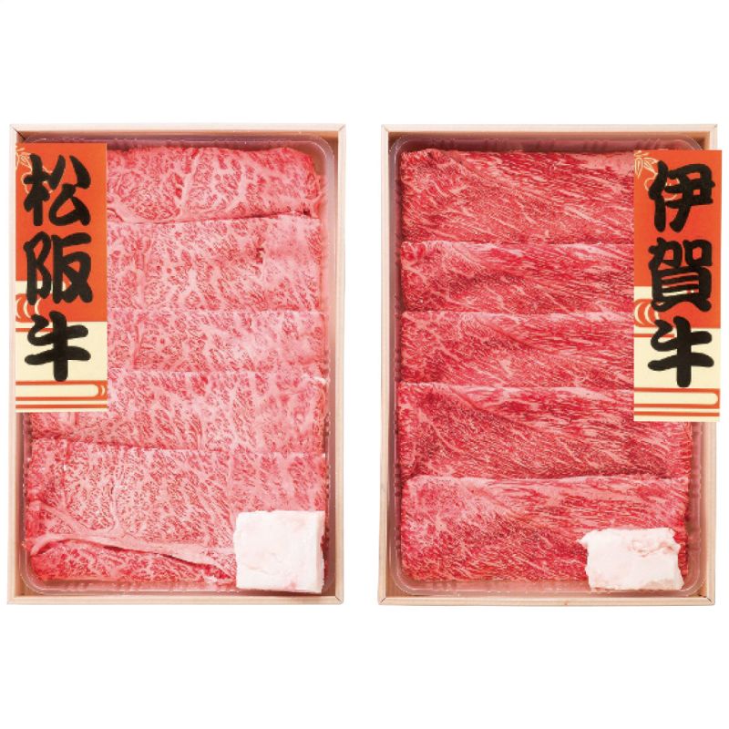 お中元 松阪牛、伊賀牛 松阪牛&伊賀牛 すき焼き食べ比べセット (KTS40-MA/KRS40-IG)｜イースクエア